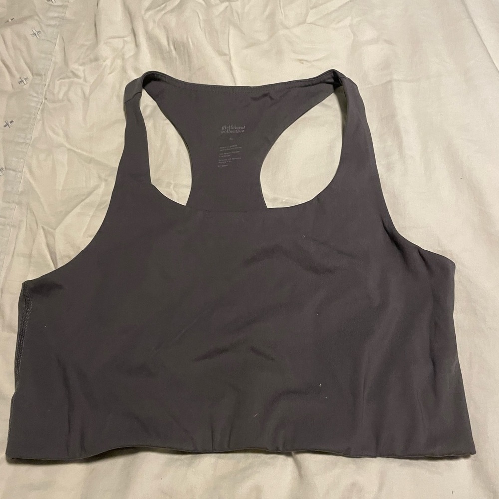 Girlfriend Collective Paloma bra in Charcoal